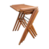 Tables Gigognes en Noyer by Bengt Ruda, Sweden, 1950s, Set of 3