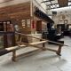 Pair of oak benches