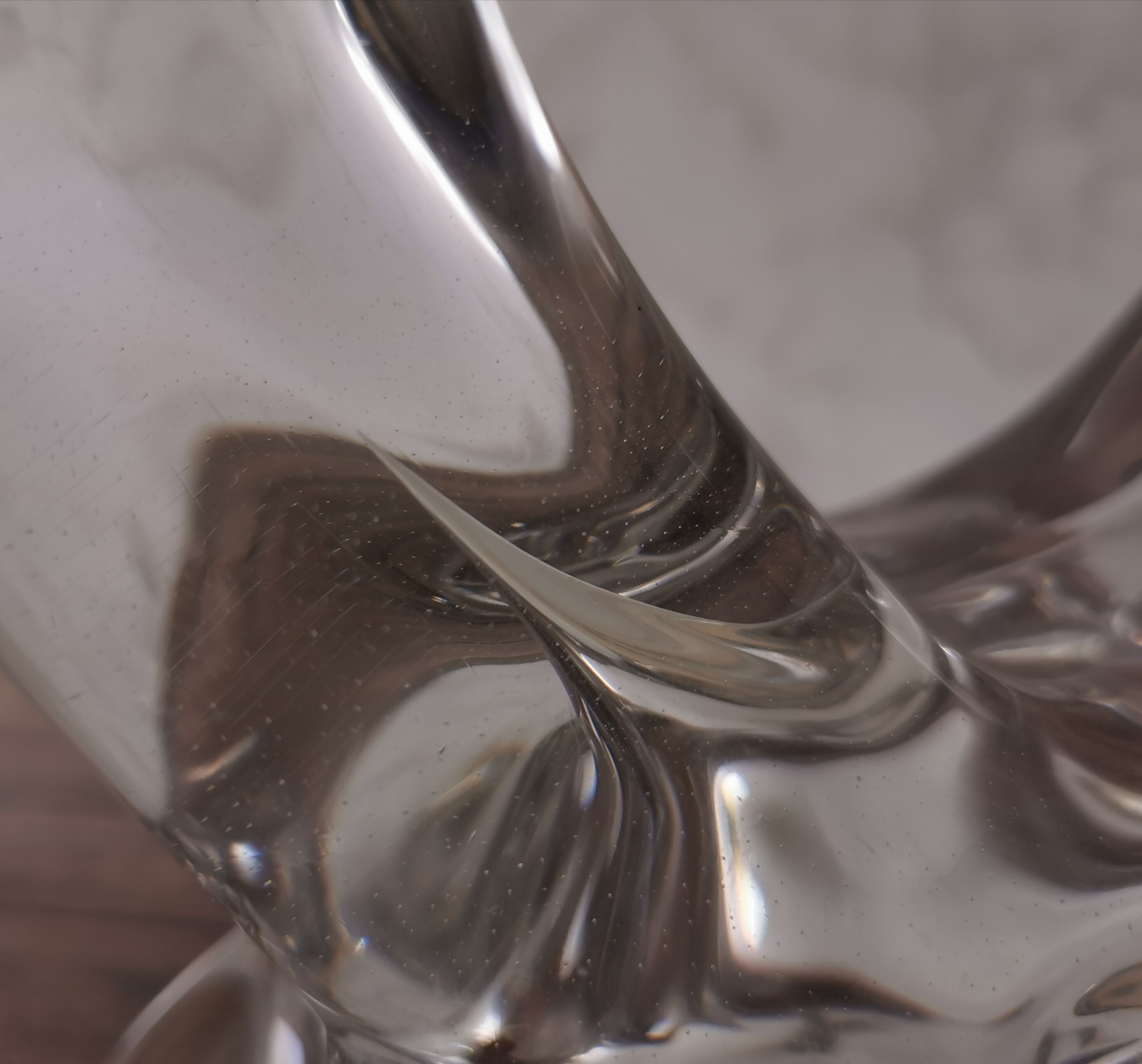 Pair of candle holders two crystal branches