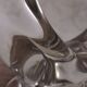Pair of candle holders two crystal branches