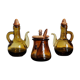 Oil and vinegar serving in amber glass