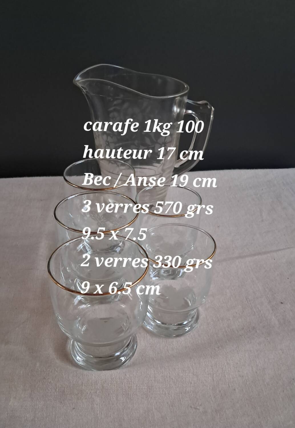 Carafe et verres
