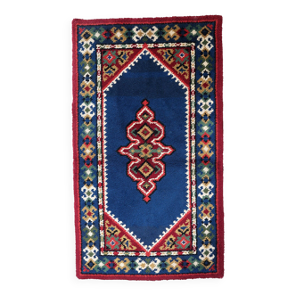Tapis vintage français Savonnerie fait main en laine – 94 x 170 cm – 1960s
