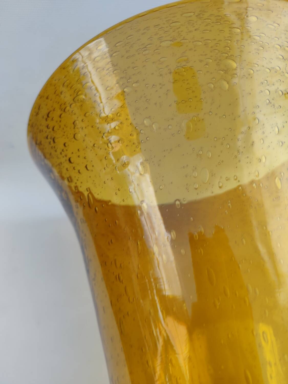 Very large bubble glass vase, from Biot glassworks.