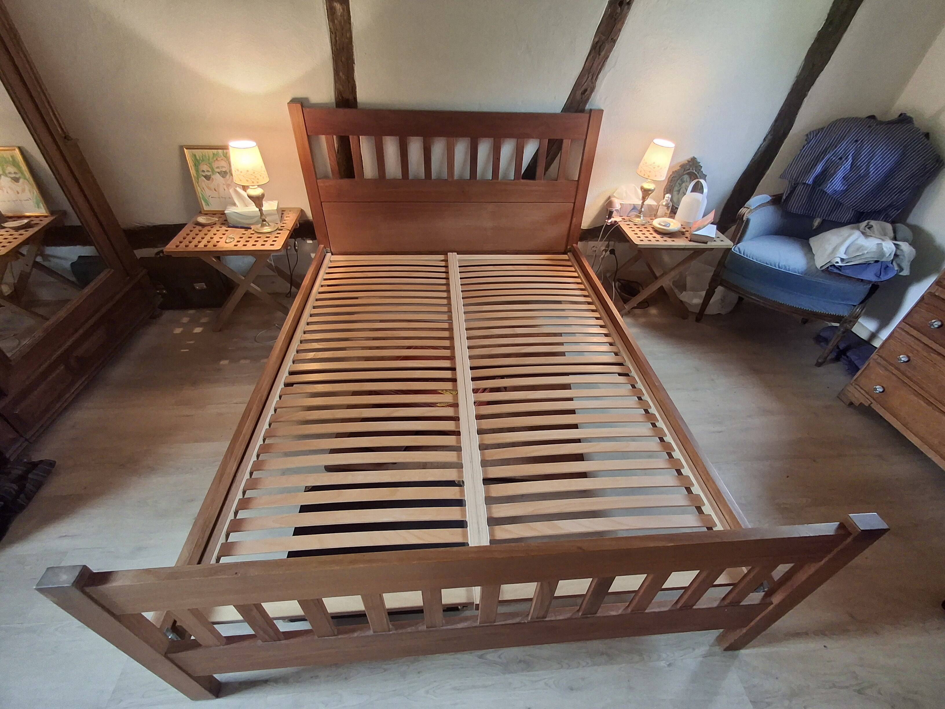 Wooden bed frame and slatted base HABITAT 140*190