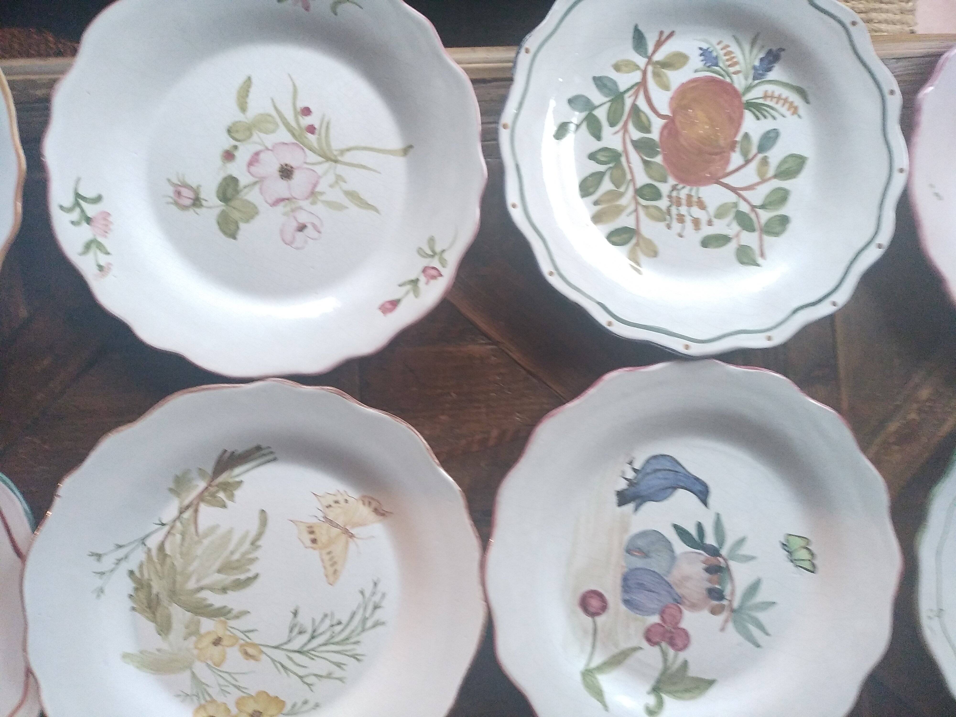 Ceramic plates. 70s/80s Work inspired by the 16th and 17th centuries.