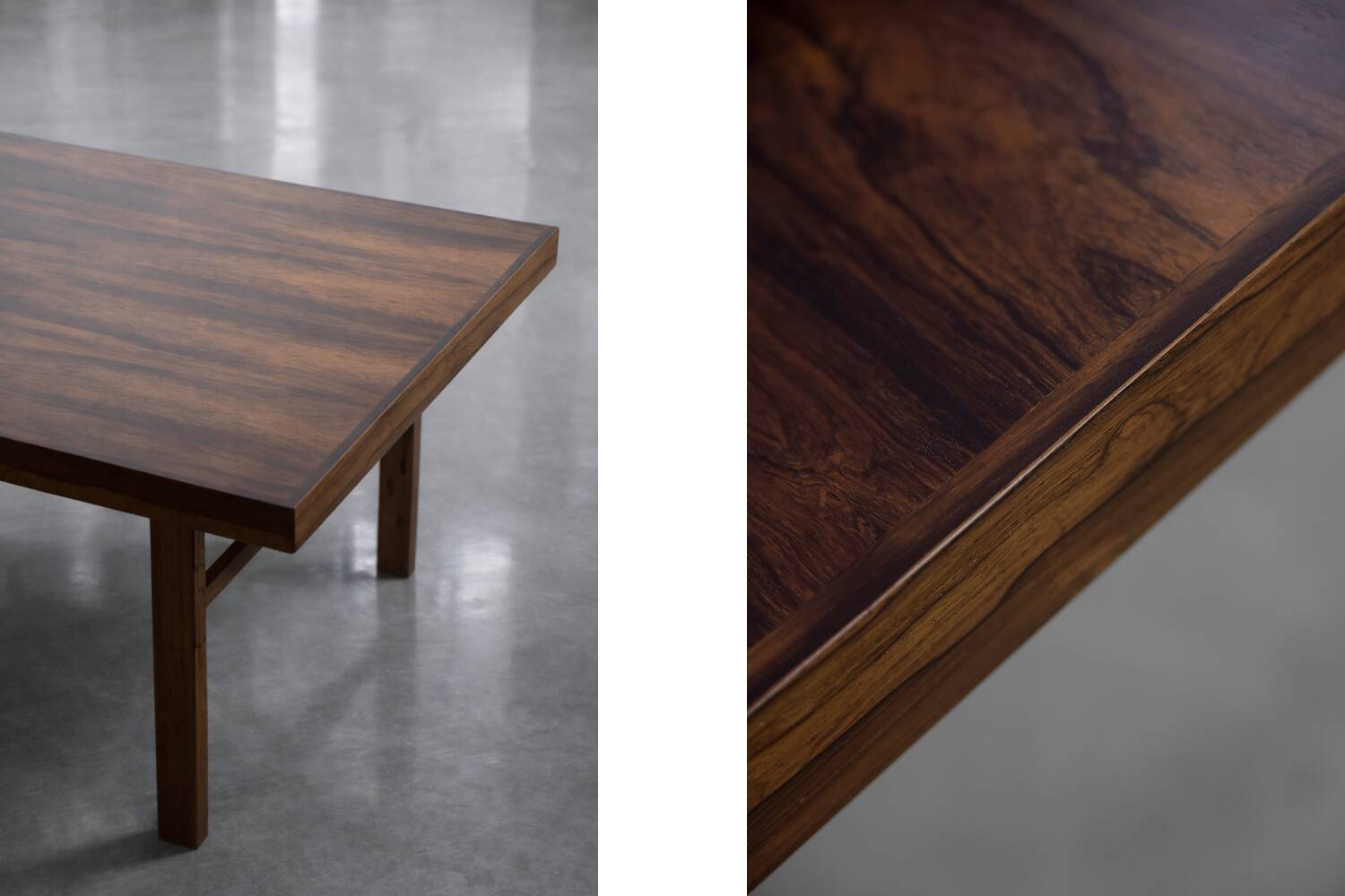 Vintage Mid-Century Danish Modern Colonial Rosewood Coffee Table, 1960s