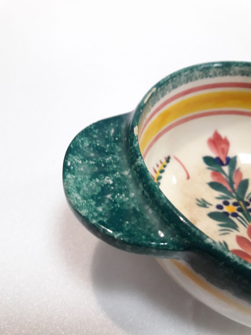 Bowl with ears HB Quimper with name Alain