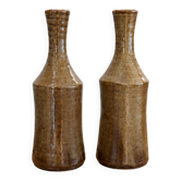 Pair of vases, stoneware soliflores • Vintage
