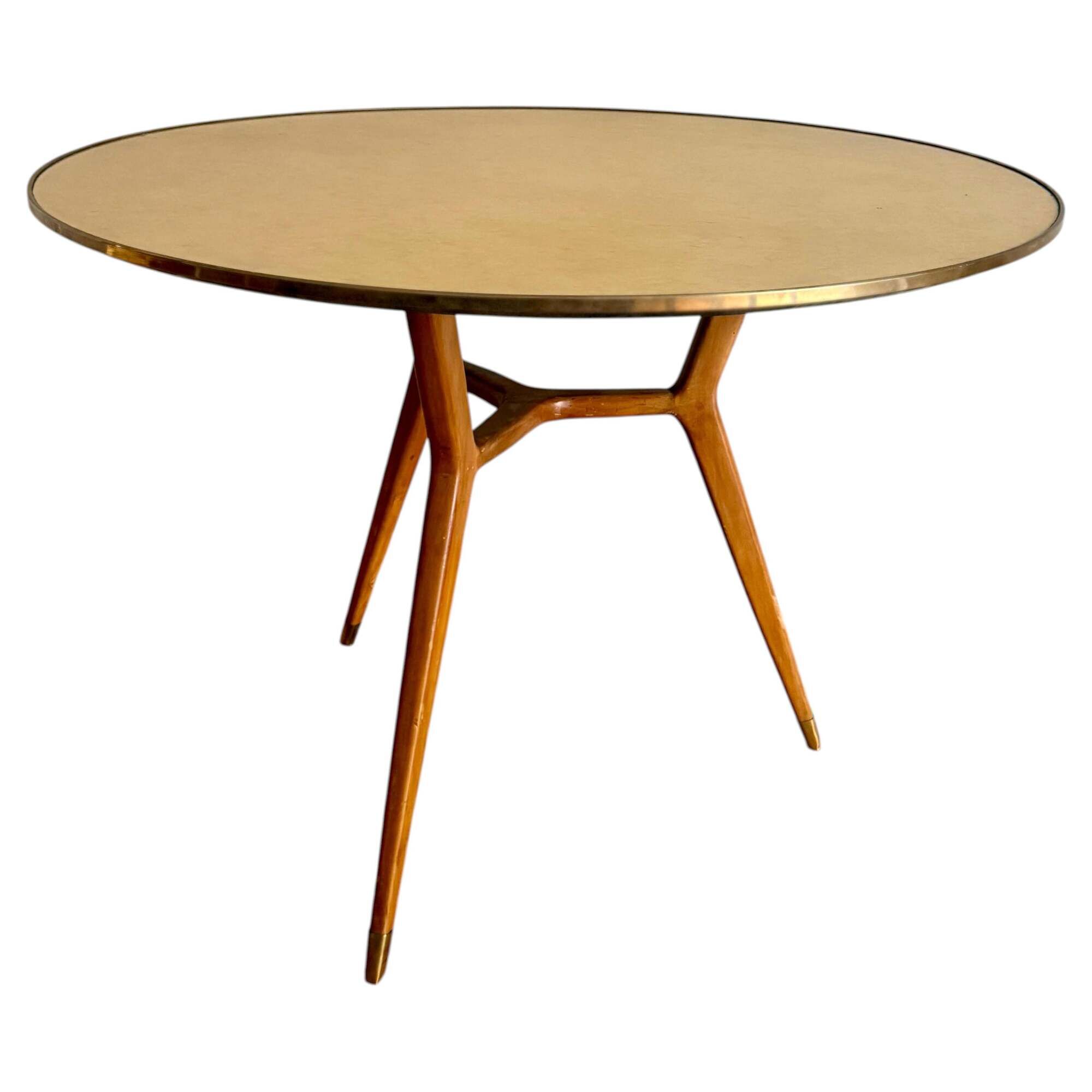 Round table "Parchment", by Aldo Tura, 1960, Italy