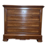 Commode Louis Philippe en noyer restaurée