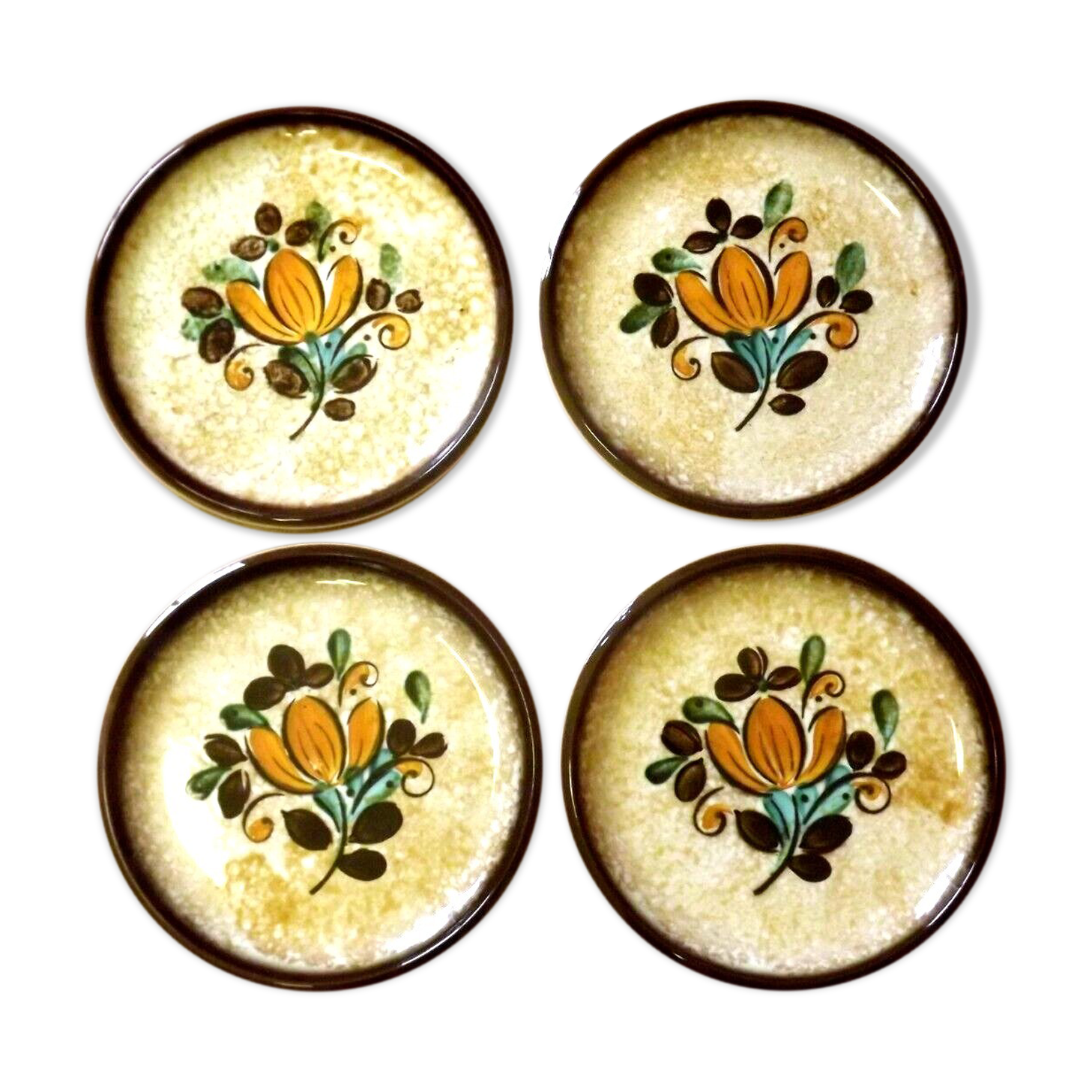 Vintage Villiroy and Boch Corfou Collection Set of 4 Dinner Plates 3802