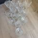 Set of 6 large stemmed glasses + 8 small Cristal d'Arques Water & Wine 1970