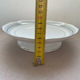 Shallow dish centrepiece French porcelain M&S silver trim