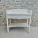 Bathroom furniture in white patina wood