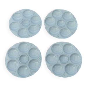 lot de 4 assiettes Sarreguemines - art