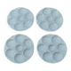 Set of 4 Sarreguemines art deco seafood plates