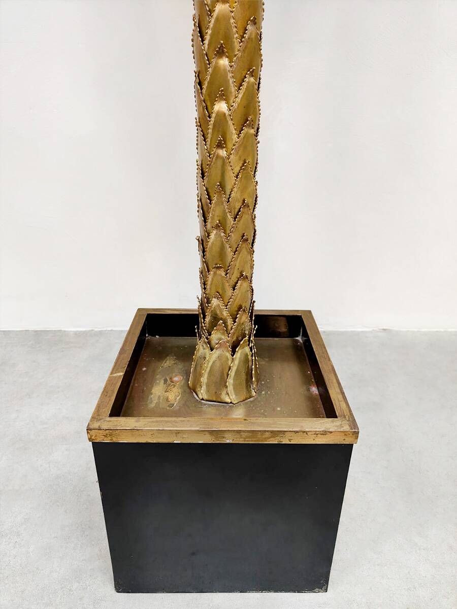 Vintage brass palmtree floor lamp Maison Jansen style
