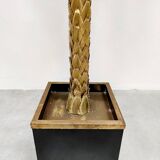 Lampadaire vintage palmier en laiton Maison Jansen