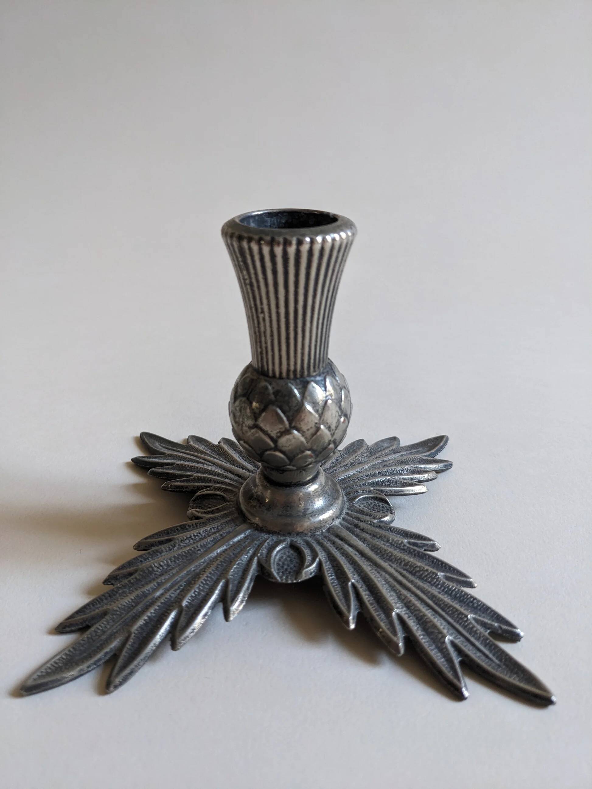 Silver pineapple candle holder