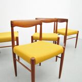 Danish vintage teak dining chairs by HW Klein for Bramin, set of 4