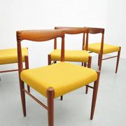 Danish vintage teak dining chairs by HW Klein for Bramin, set of 4