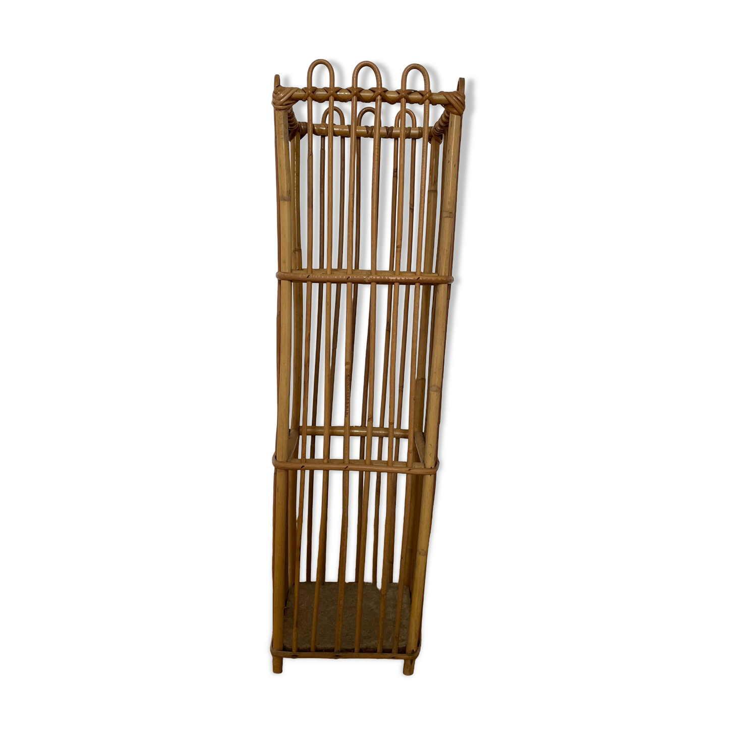 Vintage bamboo rattan umbrella holder