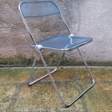 Plia chair in blue plexiglass by Giancarlo Piretti for Castelli