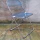 Chaise Plia en plexi bleu par Giancarlo Piretti pour Castelli