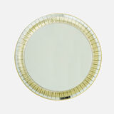 Cristal Arte Italian brass gilded crystal mirror 1960s