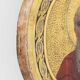 19th Century Round Icon of the Holy Apostle John the Theologian in Oak & Go