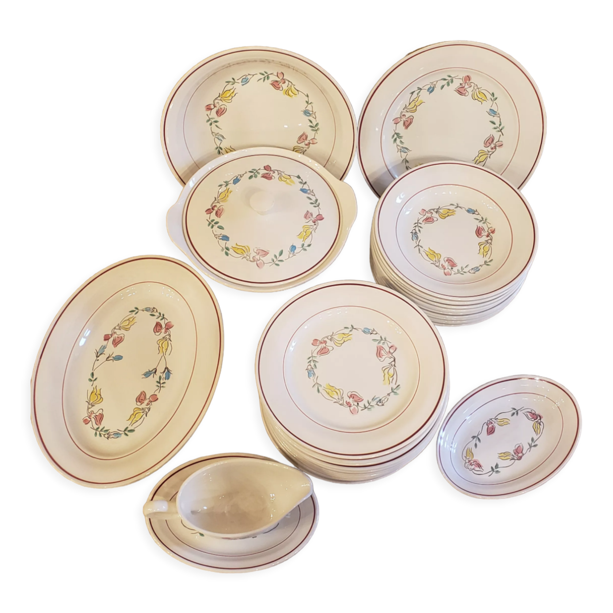Table service Céranord scent weight 37 pieces