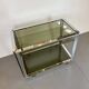 Space Age Chrome and Smoked Glass Bar Cart, 1970s