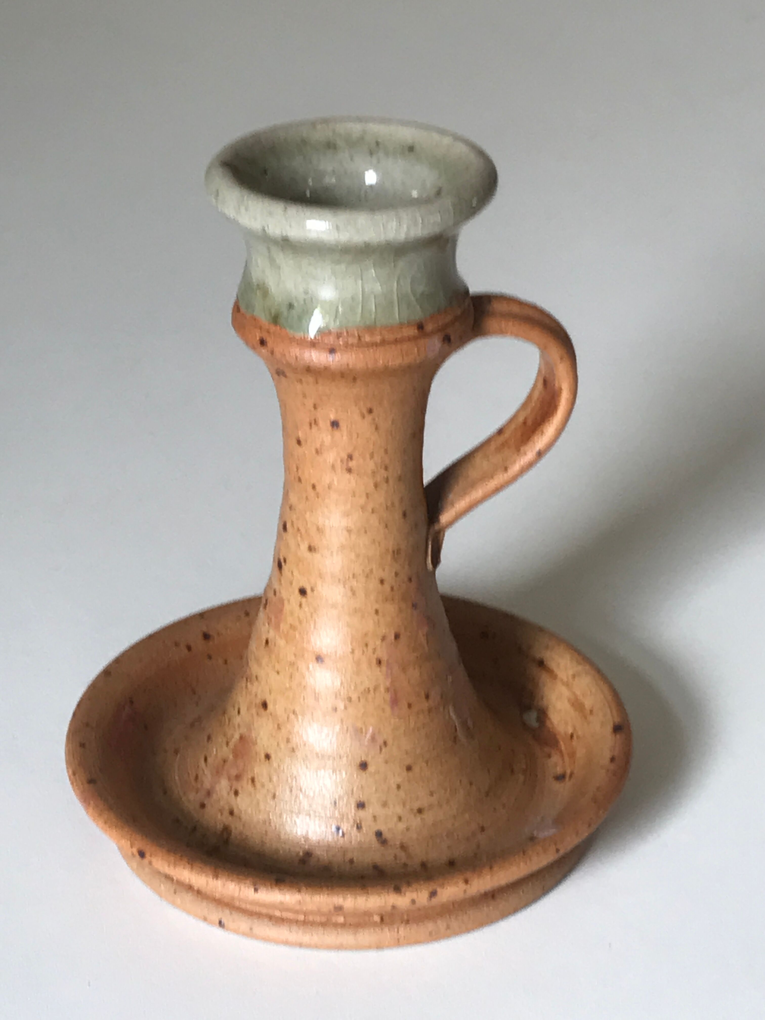 Vintage sandstone candle holder 1960