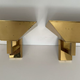 Pair of solid brass vintage wall lamp, Germany 1980