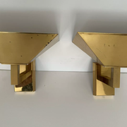 Paire d’applique vintage laiton massif, Allemagne 1980