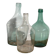Antique colored demijohns (c.1920). Set of 3 pieces