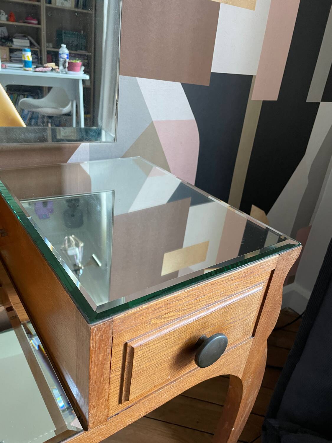 Mid-century hairdresser - triptych mirror