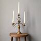 Chandelier trois branches antique en laiton