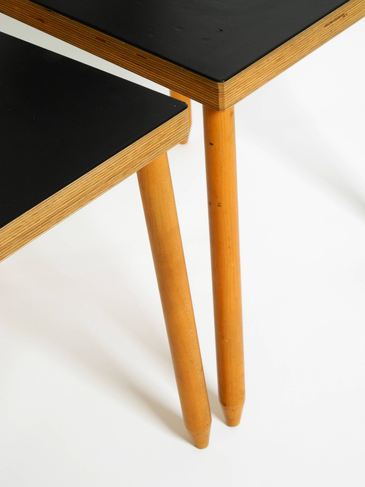 Two rare demountable plywood chairs by Axel Kufus model Stöcke for Atoll