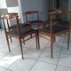 Suite of 6 chairs in Teck Denmark K.S vintage 1960