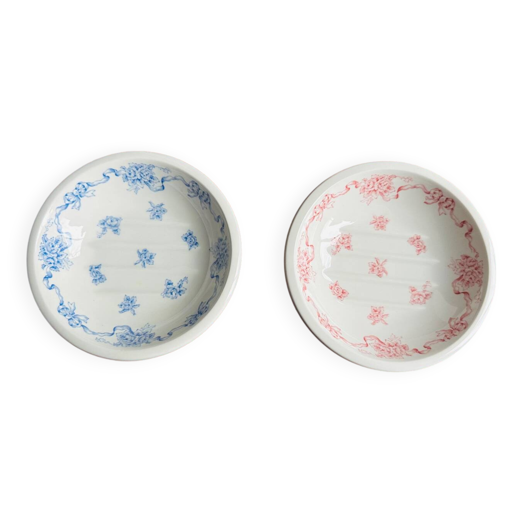 Laura Ashley Antique Soap Dish Pair