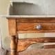 Antique solid wood dressing table with marble top