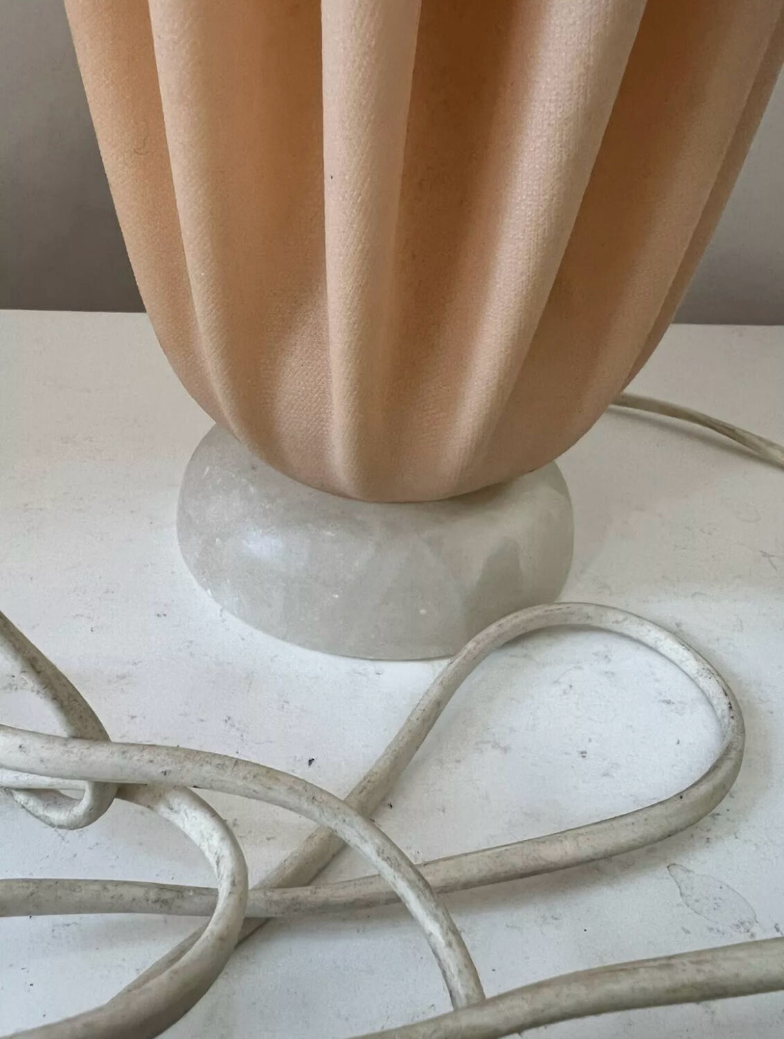 Georgia Jacob vintage Athena lamp, alabaster base, 1970s design