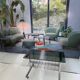 Metal and smoked glass hi-fi video furniture
