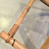 Vintage 1960s/70s rattan and bamboo rocking horse