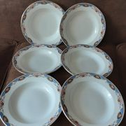 Set of 6 deep plates Digoin Sarreguemines