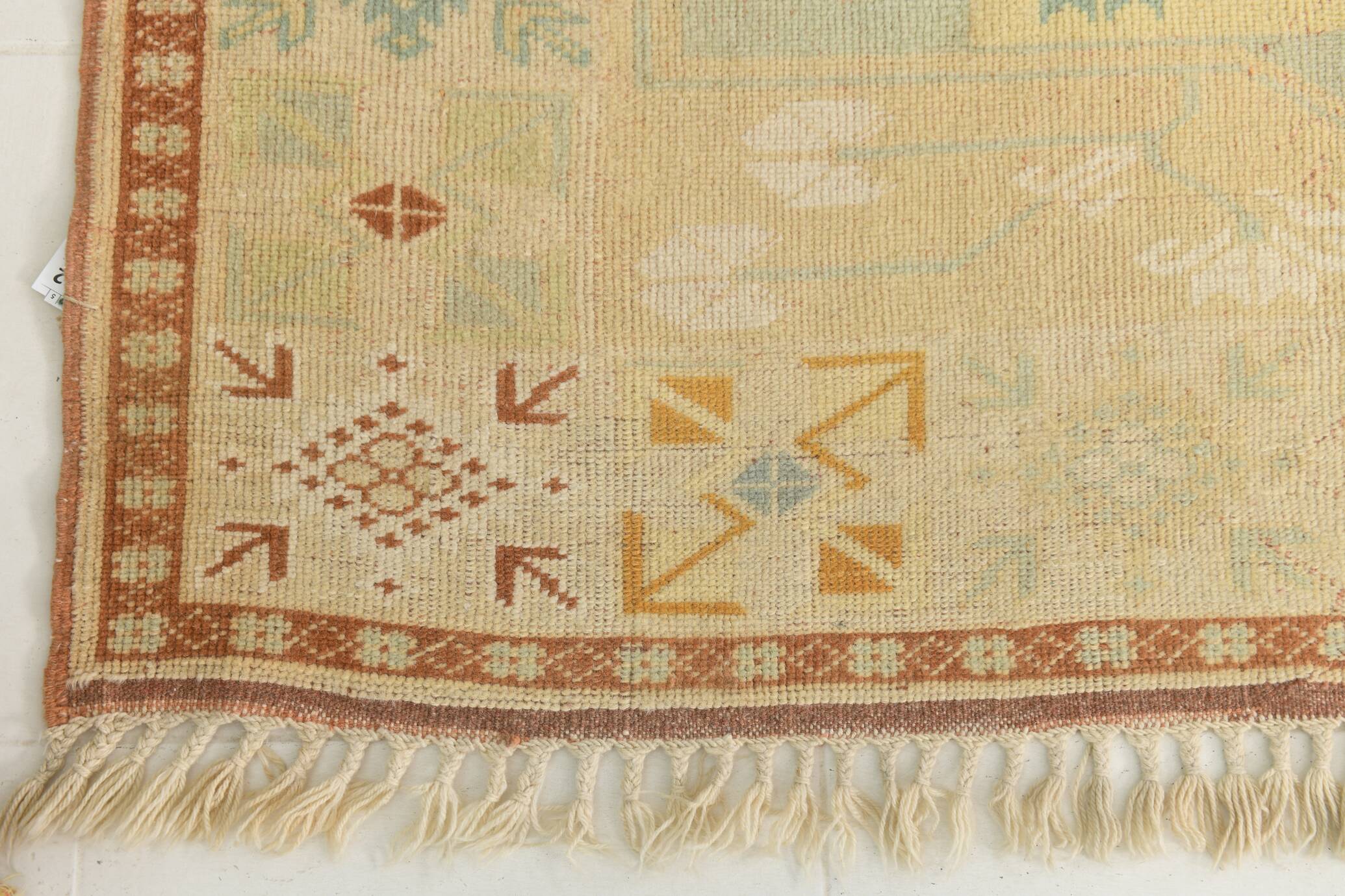 6x9 Terracotta & Cream Vintage Persian Rug, 199x290Cm