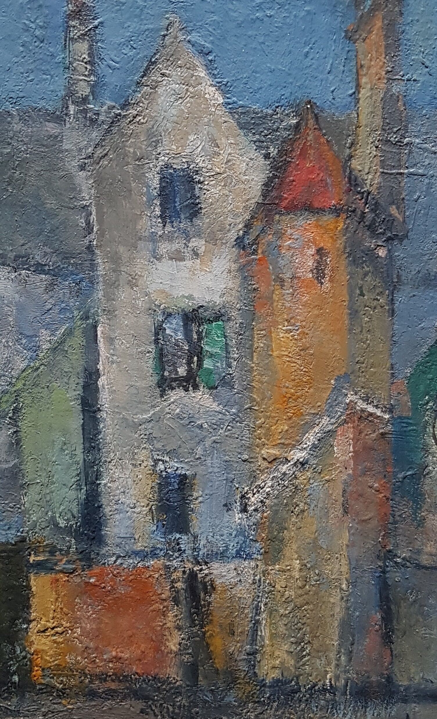 Peinture de Nagao Usui  "Vieilles maisons"