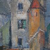 Painting by Nagao Usui: "Old Houses"